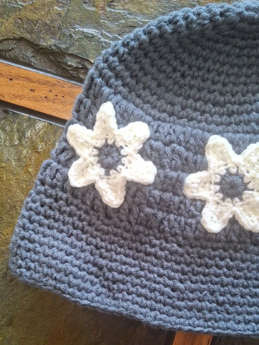 Hand-Crocheted Flower Bucket Hat